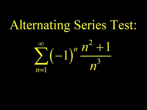Alternating series test,