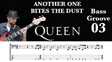 ANOTHER ONE BITES THE DUST (Queen) How to Play Bass Groove Cover with Score & Tab Lesson
