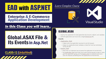 Global ASAX  File in asp.net | GLOBAL.ASAX in .Net practical | Urdu/Hindi | Class 12 | Learn#dotnet