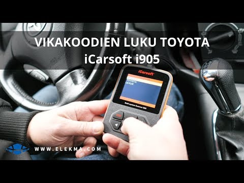 Vikakoodien Luku Toyota (/Lexus/Isuzu) | iCarsoft i905 Vikakoodinlukija