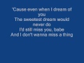 I dont wanna miss a thing by aerosmith lryics