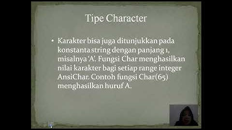 Mengenal Tipe Tipe Data Program Delphi Stmik Banjarbaru