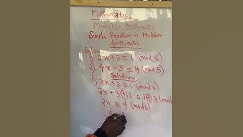 Simple equations in modular arithmetic