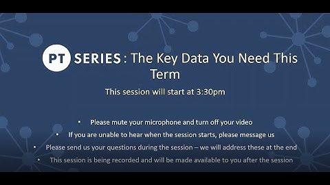 PT Series: The key data you need this term I Webinar
