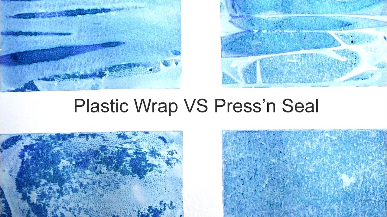 Watercolor Techniques Plastic Wrap Vs Press n Seal YouTube