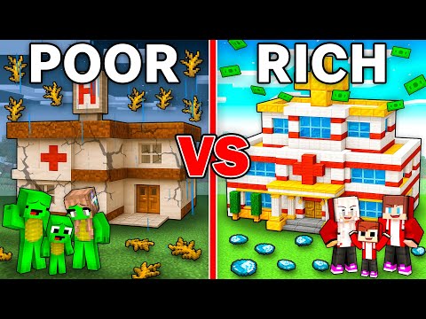 Mikey POOR vs JJ RICH Family HOSPITAL Battle in Minecraft - Maizen