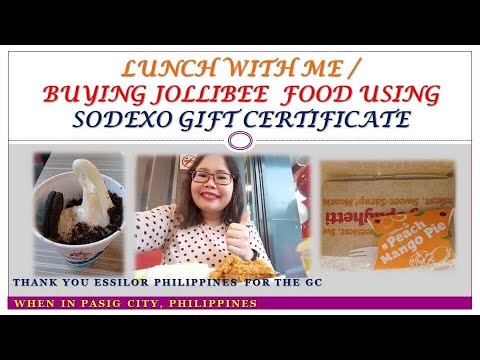 Lunch with Me ♡ Buying Jollibee Food Using my Sodexo Gift Certificate ◇ Mears Chavez