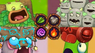 All Quad Element Monsters - All Monster Sounds & Animations (My Singing Monsters)