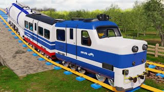 Train Vs Train Cart Cartoon  Lego city Movie  Choo choo train kids videos