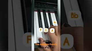 how to play The Addams Family with piano آموزش اهنگ خانواده آدامز