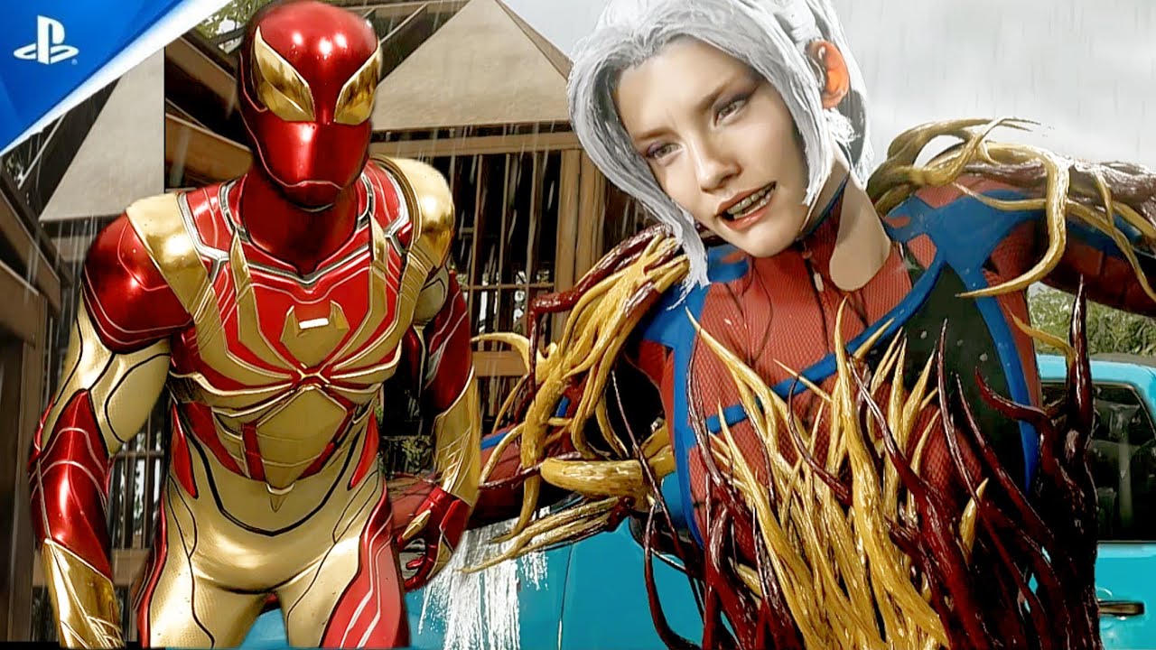 Новое потрясающее превращение Питера в Железного Паука против Дочери Агонии Венома в фильме Marve...