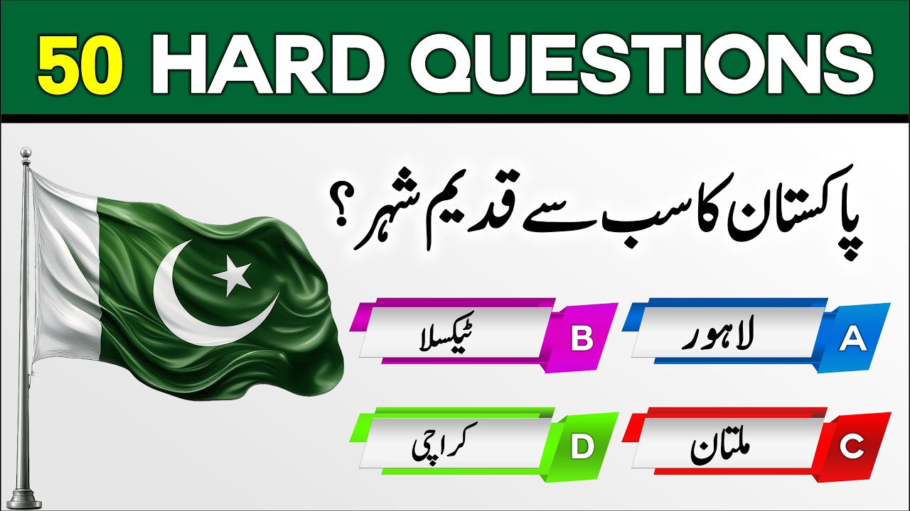50 Hard Questions About Pakistan | Advanced GK Quiz 2025 | New Paheliyan in Urdu | Maloomat by Aatir
