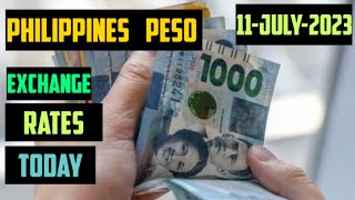 Philippines peso Exchange Rates Today 11 July 2023