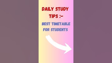 Best Timetable for Students #study #education #motivation #viral #trending #shorts #ashortaday