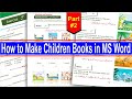 #2 How to Make Children Science Books in MS Word | make money online