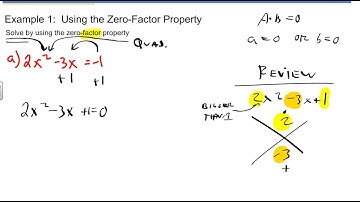 9.1 Example 1a Using the Zero-Factor Property