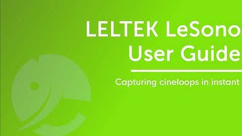 3-8. Capturing cineloops in instant【LELTEK LeSONO User Guide】