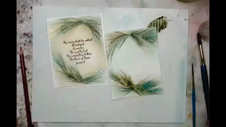Brusho Christmas Cards by Lisa Christensen