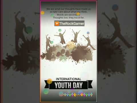 International youth day 2020 whatsApp status no copyright video || youthday
