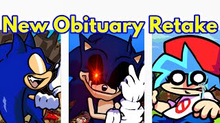 Friday Night Funkin' VS Sonic.EXE OBITUARY RETAKE / Sonic (FNF Mod/Hard/FANMADE + Cutscene)