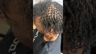 Look, it’s ￼her second retightening #naturalhair #sisterlocks #microlocsjourney #sisterlockupdate