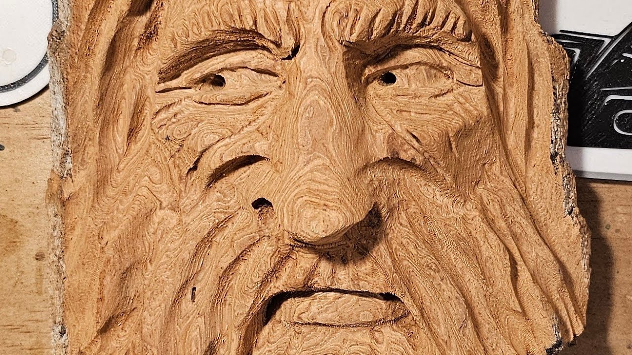 How to carve a woodspirit using Dremel & Dremel flex shaft.