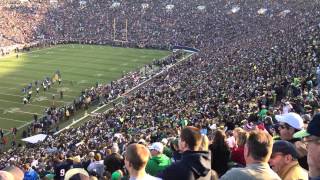 Notre Dame Football Student Section Push-Ups After TD