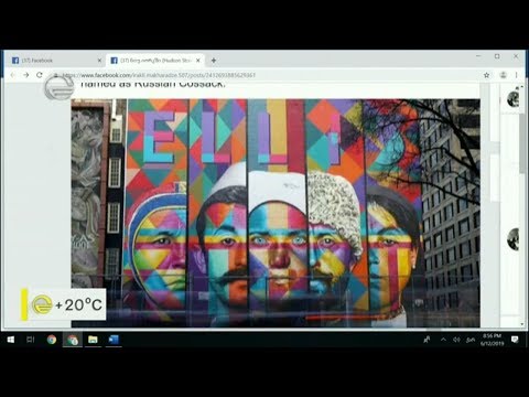 მოჯირითე გურულის პორტრეტი ნიუ-იორკის ქუჩის კედელზე