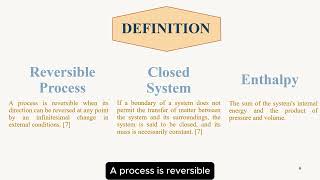 Group 9 Closed system reversible process; enthalpy