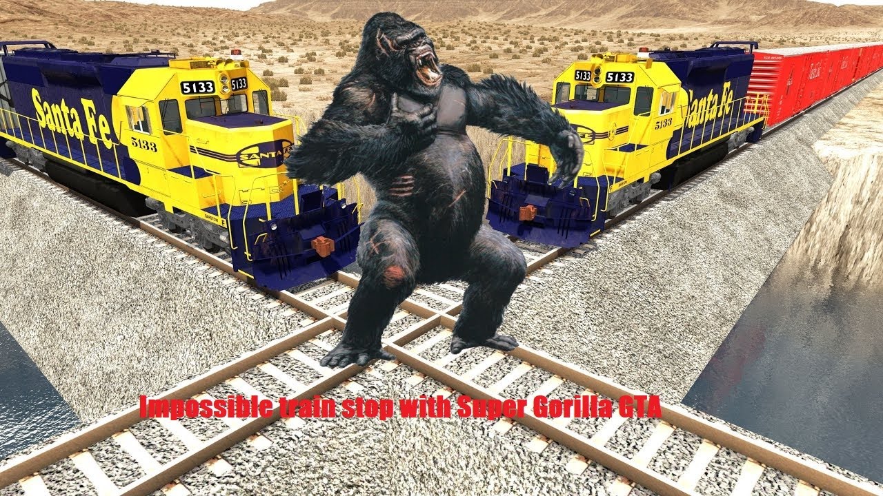 Impossible train stop with Super Gorilla GTA