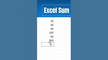 MS Excel: How to Write Sum Formula?
