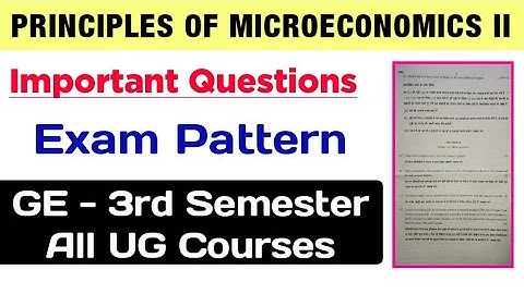 Principles of Microeconomics Important Questions 3rd Semester DU SOL Principles of MicroEconomics 2