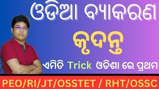 କୃଦନ୍ତ ପଦ //ସବୁଠାରୁ ସୁନ୍ଦର ଭାବରେ //  krudanta odia grammar trick // krudanata odia grammar