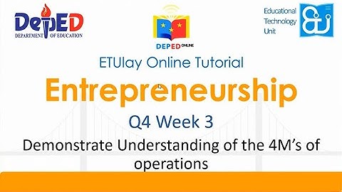 Demonstrate Understanding of the 4M