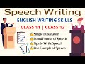 Speech Writing | English Writing skills | Class 11 | Class 12