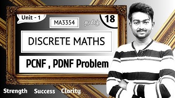 PCNF in Tamil | PDNF in Tamil | Discrete Mathematics in Tamil | MA3354 | Unit 1