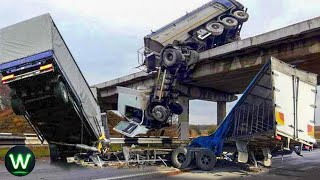 Tragic! Ultimate Near Miss Video On Trucks Crashes Filmed Seconds Before Disaster Makes You Scared!