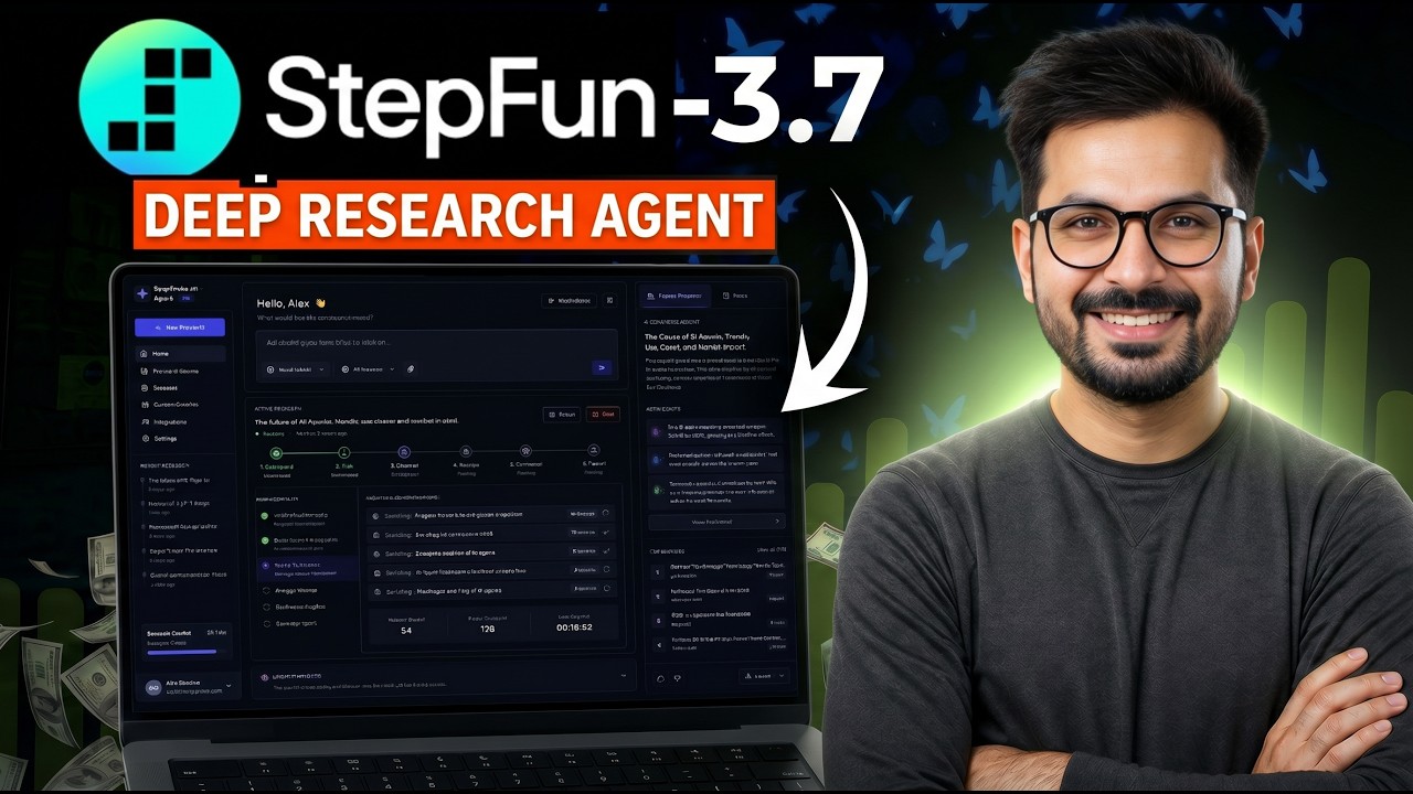 Step 3.7 Flash: How to build a Fully Autonomous AI Research Agent - Best AI Model for Deep Research