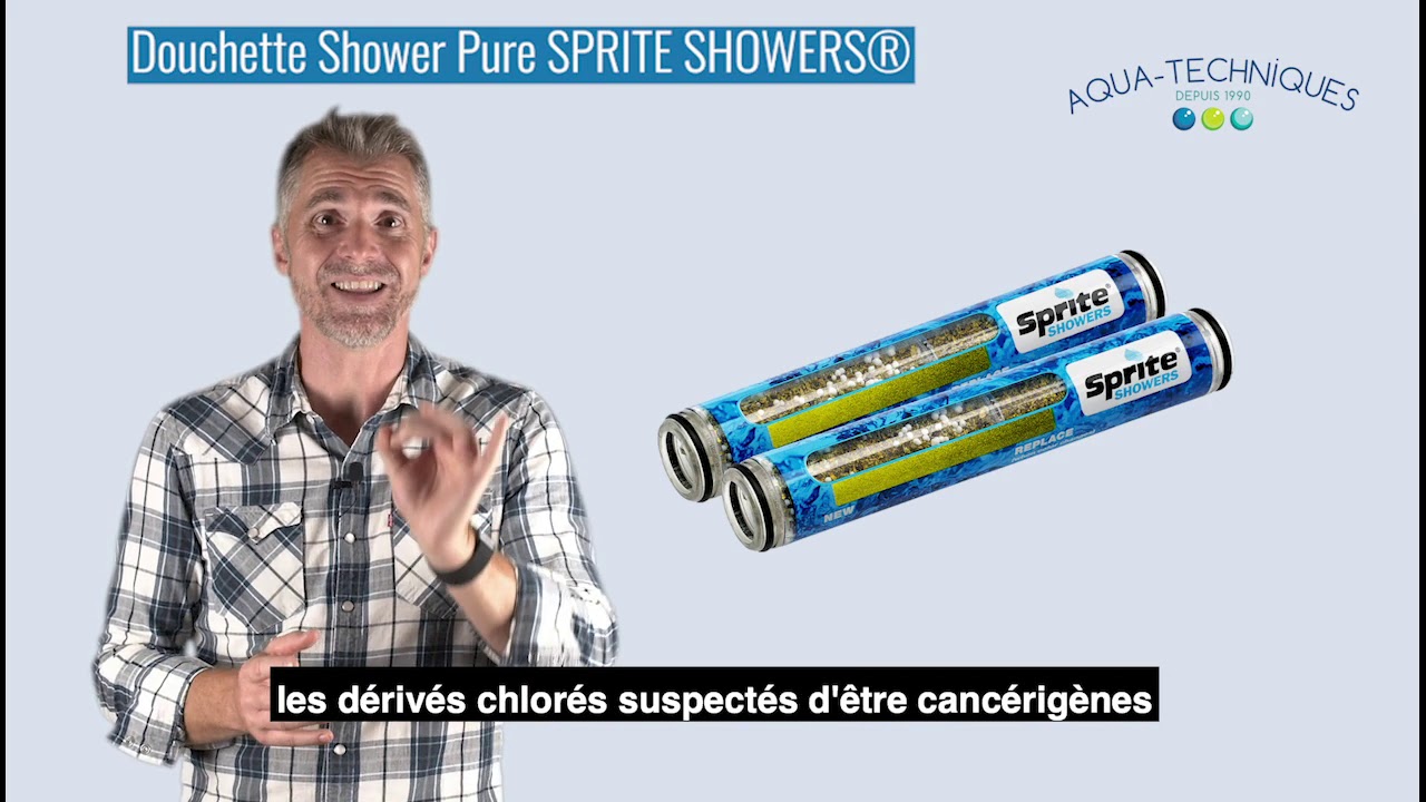 Douchette SPRITE SHOWERS blanche avec cartouche Chlorgon KDF