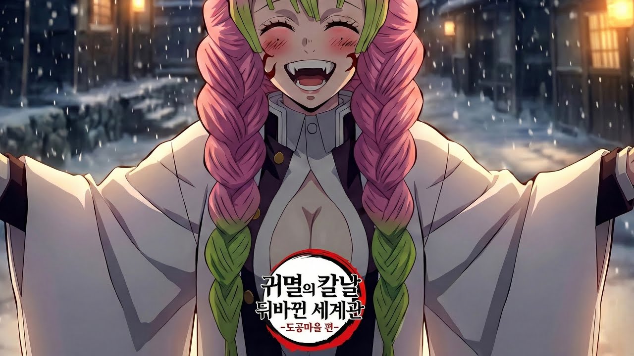 [귀멸의 칼날 뒤바뀐 세계관: 도공마을편 1부] 혈귀 미츠리의 도공마을 습격!!