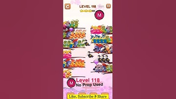 #bird #sort 2 #color #puzzle #level 118 #birdsort #colour #gaming #viral #trending #shorts #solution