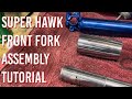 Motorcycle Front Fork Assembly Tutorial for Super Hawk CB77