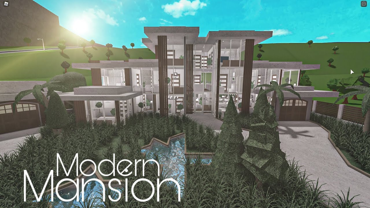 ROBLOX BLOXBURG: Mansion Modern House || House Build - ViDoe