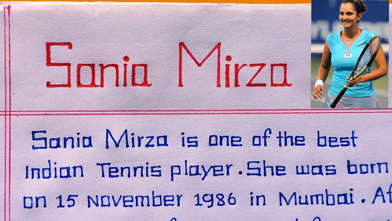 biography essay on sania mirza for students in english