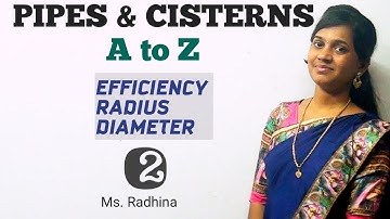 Pipes and Cisterns | A to Z | Part - 2 | Problems based on efficiency in Tamil |Ms. Radhina