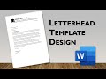 Minimalistic Letterhead Design in Word | Letterhead Template Design