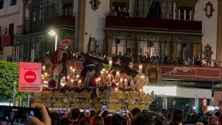 Tres Caídas de Triana en su barrio, marcha “Esperanza Gitana” Sábado Santo Sevilla 2023.