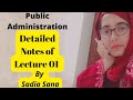 Detailed notes of lecture 01 by sadia sana