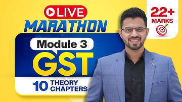 GST Theory [IDT CA Final] Live Revision | Module 3 | CA Siddhesh Valimbe
