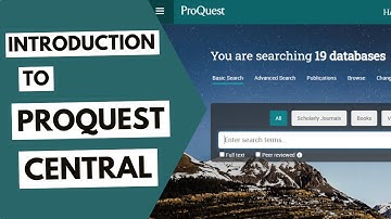 Introduction to ProQuest Central